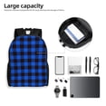 thumbnail image 6 of Haiem Buffalo Plaid Blue Black Backpack - Stylish and Durable 15-inch Laptop Backpack with Waterproof Oxford Fabric, 6 of 8