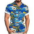 thumbnail image 2 of Axiiglly Hawaiian Shirt for Men Summer Tropical Floral Short Sleeve Button Down Casual Beach Shirts with Pockets, S-5XL, 2 of 7