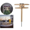 thumbnail image 6 of Fiocias Portable Outdoor Solid Wood Wine Table Lawn Picnic Party Trip Wine Glass Beer Cup Bottles Rack Stand Beer Opener for Sand and Grass, 6 of 9