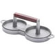 thumbnail image 1 of Bearachild Prensa para hamburguesas Aleación de aluminio Hamburguesa Prensa para carne Forma redonda Ranuras dobles Antiadherente Chef Chuleta Patty Maker Utensilios de cocina Bearachild HA017026-00, 1 of 1