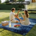 thumbnail image 4 of Blue Mountain Outdoor Rug for Patio/Deck/Porch, Non-Slip Large Area Rug 6 x 9 Ft, Misty Forest Nature Woodland Pine Tree Landscape Indoor Outdoor Rugs Washable Area Rugs, Camping Rug Carpet Runner, 4 of 8