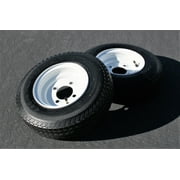 Antego Tire and Wheel 2-Pack Antego Trailer Tire on Rim 480-8 4.80-8 Load C 4 Lug White Wheel