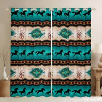 jejeloiu Rustic Western Aztec Curtains (2-Pack 42x63) Farmhouse Boho Dreamcatcher Home Decor For Men Women