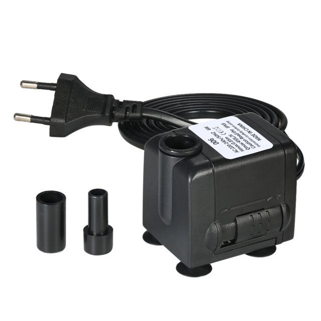Water Strider 450L / H 6W Bomba de agua sumergible para fuentes de mesa de acuario Pond Water Gardens y sistemas hidropónicos con 2 boquillas AC220-240V Water Strider Fuente de estanque