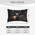 thumbnail image 4 of Sikiie Regal Stag In Forest Print Plush Pillow Cover, Wrinkle-proof and Stain-resistant Pillow Protector without Pillow Core, Home Decoration-16"x24", 4 of 6