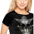 thumbnail image 2 of in Flames Chemise de Baseball Femme Manches Courtes Col Rond Raglan, 2 of 4