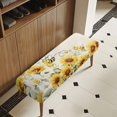 thumbnail image 4 of FUIALDOLG Cartoon Bee Sunflower Print Dining Bench Cover Anti-Dust Stretch Bench Cushion Cove with Elastic Edge Home Decor Rectangle Seat Protector for Bedroom, Kitchen, 4 of 7
