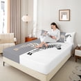 thumbnail image 4 of Homewish Teenagers Animal Zebra Twin Sheet Sets 3pcs,Abstract Geometric Stripes Twin Fitted Sheet Microfiber,Black Grey White Breathable Flat Sheet,Ultra Soft Home Decor, 4 of 7