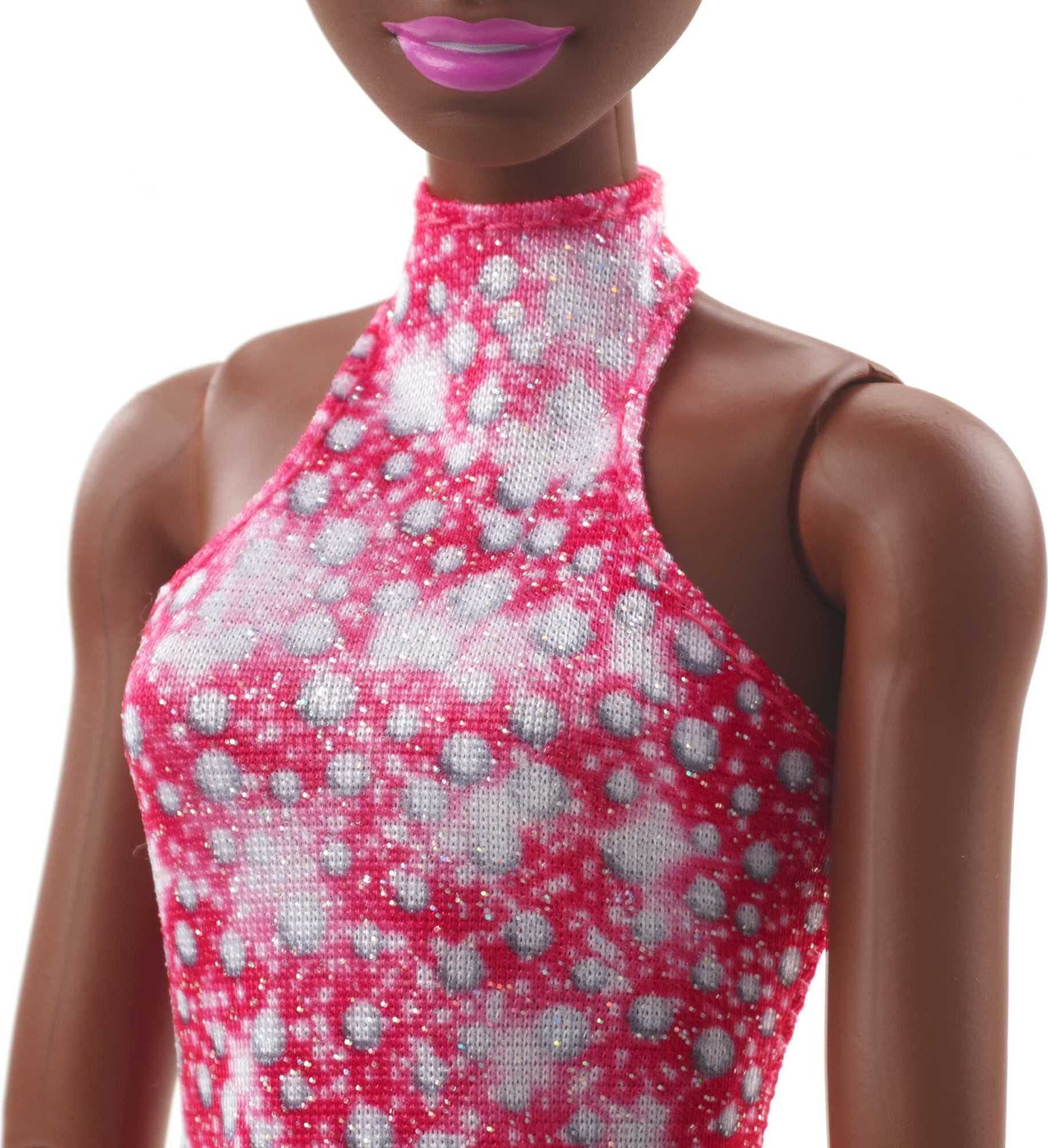 Barbie Ice Skater Doll, Brunette Fashion Doll with Pink Leotard, Trophy & Winter Sport Accessories