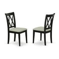 thumbnail image 2 of LGCL9-BLK-C 9Pc Dining Set Includes a Rectangle Dining Table with Butterfly Leaf and Eight Double X Back Linen Seat Kitchen Chairs, Black Finish, 2 of 4