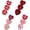 red red red pink, variant on Heart Button Hair Clips Snap Clips,4-Pack Cute Preppy Barrettes for Women,Y2k Gingham Hairpins for Thin Fine Thick Hair Accessories