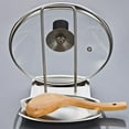 thumbnail image 1 of Práctico soporte para cucharas y tapas de ollas, soporte para utensilios, soporte para tapas de ollas y sartenes de acero inoxidable, soporte para cucharas, 1 of 11