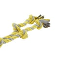 thumbnail image 3 of Cuerdas de masticar para perros en forma de nudos de Bargains Únicos, cuerda de algodón trenzado duradera para limpiar los dientes de gatos y perros en color rosa, gris y amarillo, 3 of 7