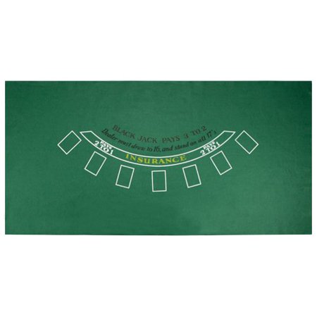 Felt Blackjack Table - Brybelly Blackjack Green Casino Gaming Table Felt Layout, 36
