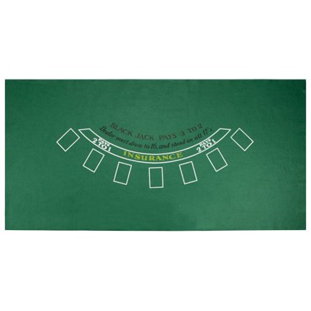 Brybelly Blackjack Green Casino Gaming Table Felt Layout, 36