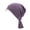 Purple, variant on Turban Cap for Women Muslim Adjustable Solid Color Hat Leisure Stand-Ear Chemo Cap Headwear