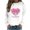 White, variant on WREESH Women's Fall Pink Ribbon Sweatshirt Heart Graphic Long Sleeve Casual Top Breast Cancer Awareness Shirts Khaki