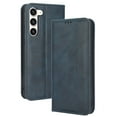 thumbnail image 2 of SaniMore Samsung Galaxy S24 6.2" 2024 Case, Magnetic Folio PU Leather Cover with Card Slots Cash Pocket Stand Feature Full-body Protctive Shockproof Anti-fall Business Wallet Retro Shell, Darkblue, 2 of 6