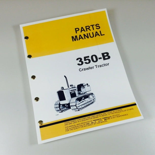 Parts Manual For John Deere 350B Crawler Tractor Catalog Assembly Dozer ...