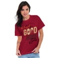 thumbnail image 3 of Christmas Be Good For Goodness Sake Plus Size Crewneck Graphic Tee Shirt Brisco Brands 3X, 3 of 5