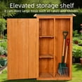 thumbnail image 2 of Olurrisa Wood & Waterproof Fabric Outdoor Storage Shed with Lockable Door, 2 Shelves, Flat Roof Garden Cabinet for Backyard, Lawn, Patio Furniture & Tools, 2 of 6