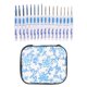 thumbnail image 1 of Juego de 16 agujas de crochet de porcelana azul y blanca con mango ergonómico, agujas de crochet con estuche, herramientas de arte para tejer a mano para principiantes, 1 of 9