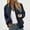 Blue, variant on Womens Bomber Jacket Zip Up Casual Loose Jackets Lightweight Trendy Windbreaker Fall Coat Outerwear with Pockets