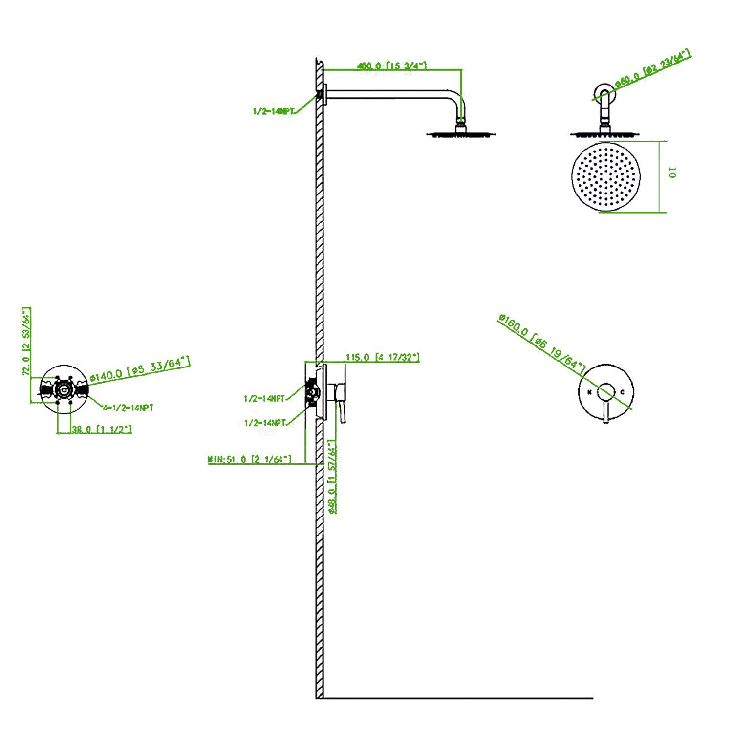 Freestanding Bathtub Faucet, Wall Mounted Shower Faucet in (Valve Included), Freestanding Tub Filler,Brass Standalone Tub Faucet, Bath & Faucets Freestanding Tub Faucets
