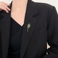 thumbnail image 3 of Visland Retro Colorful Rhinestones Inlaid Brooch Peacock Feather Shape Suit Pin Lapel Shawl Coat Hat Badge Accessories, 3 of 7