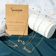 thumbnail image 6 of PANTIDE 3Pcs Scorpio Zodiac Layer Necklaces for Women Retro Gold Plated (Gold), 6 of 7