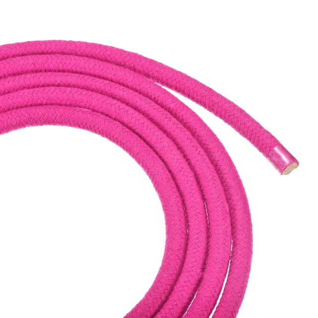 Unique Bargains 3 Meter Gymnastics Rope Sports Training Rope for Playing Fitness, Gym Training, Home Workout, Rose Red 2 Pack