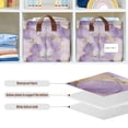 thumbnail image 4 of Yayeee Foldable Storage Basket for Shelves Waterproof Cloth Bins with Handles, Pastel Purple Marble Pattern, 4 of 7