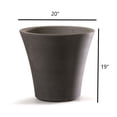 thumbnail image 3 of Garden Elements Indoor/Outdoor Plastic Pamploma Round Planter, Cappuccino, 20", 3 of 3