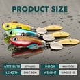 thumbnail image 4 of TRUSCEND Easy Catch Fishing Lures with Vibrating Swimming Flashing and Jigging Action, Ultimate Search Bait for All Fish Specie, Amazing Ice Fishing Jig Spinners with BKK Hook, Long Cast Spinner Bait, 4 of 8