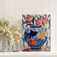 thumbnail image 2 of UXIEQU Mosaic Vase With Fish Flowers Canvas Wall Art Print 15.75x11.81 Inches, 2 of 8