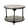 thumbnail image 3 of Noble House Kellyn Modern Industrial Faux Wood Coffee Table, Black Frame, Gray Finish, 3 of 8