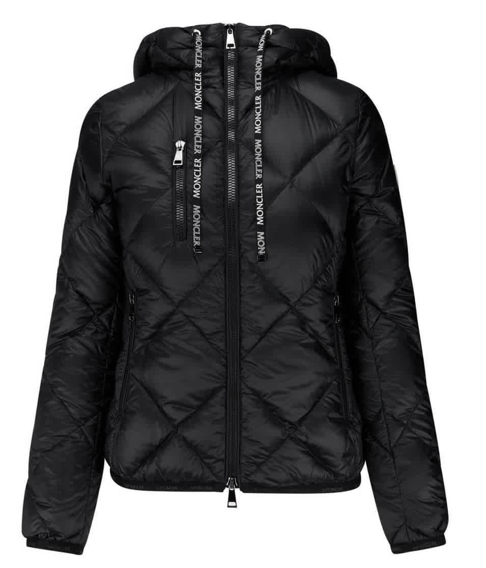 Moncler - Moncler Ladies Diamond Quilted Hooded Jacket in Black ...