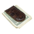 thumbnail image 2 of Men's Slim Croco Leather Strong Magnetic Money Clip Croco Brown, 2 of 6