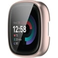 thumbnail image 3 of Screen Protector Compatible for Fitbit Versa 4/Sense 2 Watch Case, Tempered Glass Ultra-Thin Full-Coverage Shockproof Bumper (3 Pack B), 3 of 8