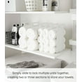 thumbnail image 4 of Yamazaki Home Towel Storage Organizer, White, Steel, Handles, No Assembly, 4 of 7
