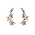 thumbnail image 3 of 18K Rose Gold-Plated Star Earring Climber with Genuine Crystals, 3 of 3