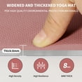 thumbnail image 5 of IDIDI Premium Yoga Mat with Soft Fabric - Extra Long and Wide 72 x 48 x 0.3 inches, Non-Slip Surface, Eco-Friendly, Lightweight, Ideal for Yoga and Pilates,Deep Pink+Gray, 5 of 13