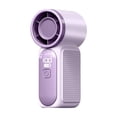 thumbnail image 2 of Ventilador mini portátil de mano con pantalla digital, recargable por USB, alta potencia de viento, bajo ruido, diseño ergonómico, para viajes al aire libre, campamentos y uso en interiores., 2 of 9