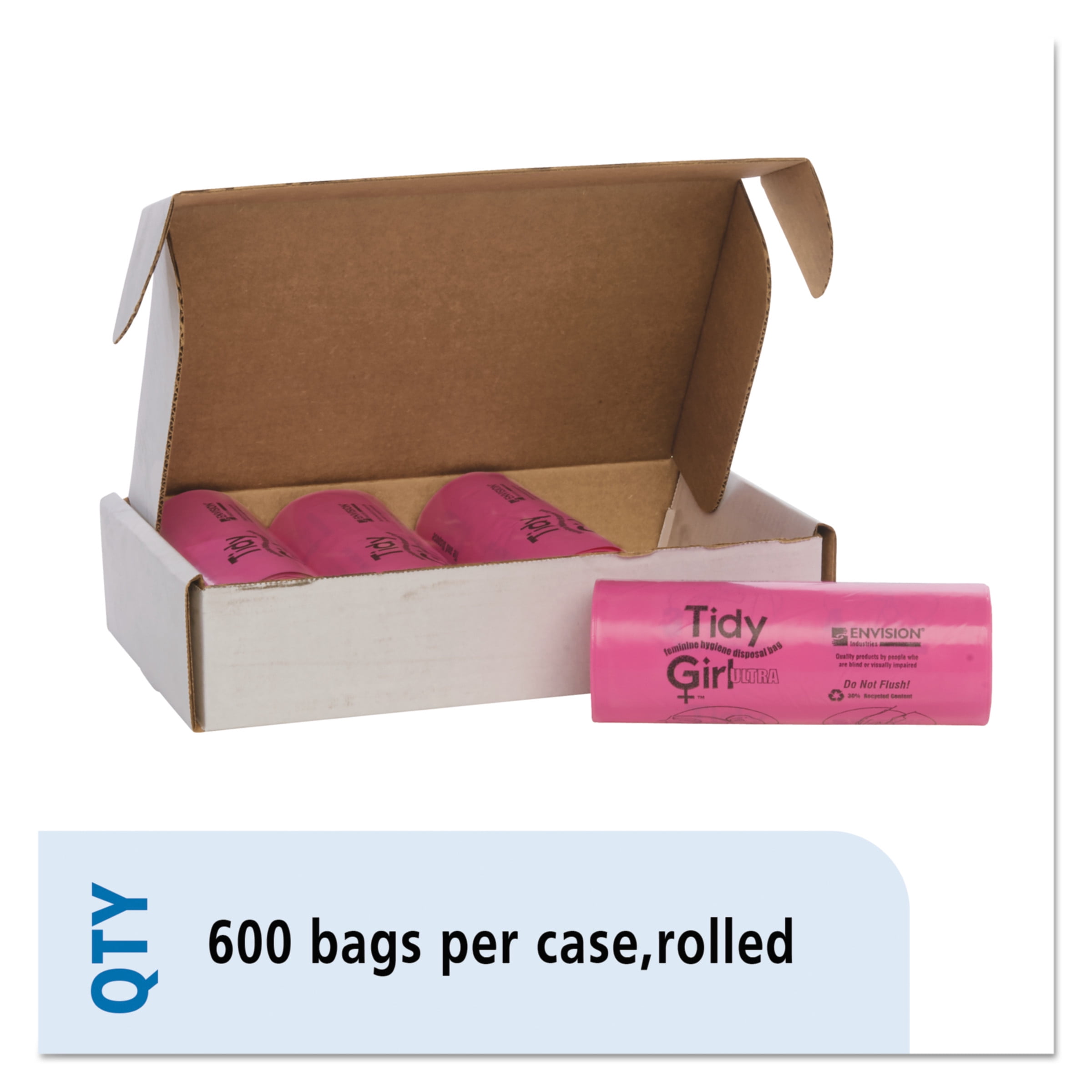 Stout Tidy Girl Feminine Hygiene Sanitary Disposal Bags, 600 count