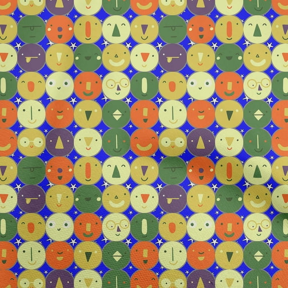 oneOone Cotton Poplin Lime Green Fabric Kids Circle Sewing Fabric By The Yard Printed Diy Clothing Sewing Supplies 42 Inch Wide