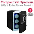 thumbnail image 3 of Frigidaire Portable Retro 6-can Mini Fridge EFMIS151, Built-in Bluetooth(R) Speaker, Black, 3 of 12