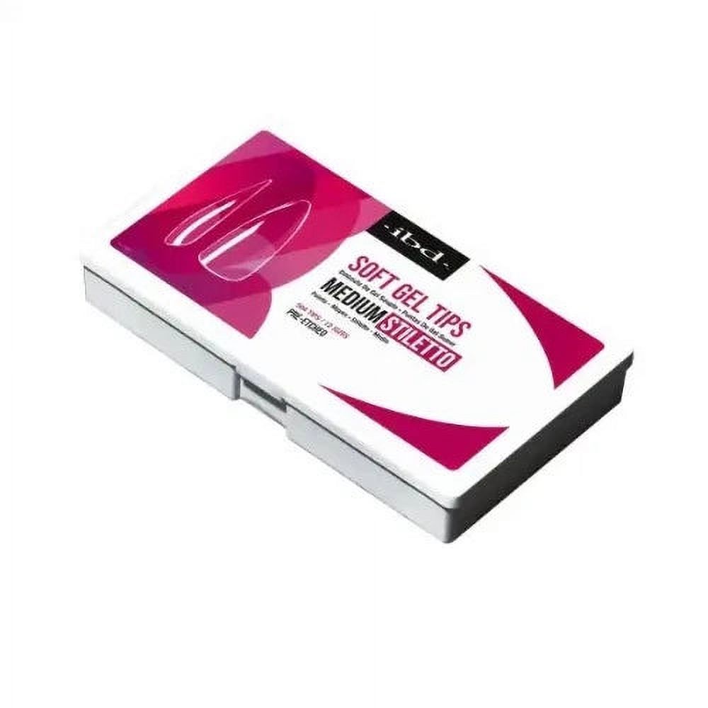 IBD Clear Soft Gel Nail Tips - Medium Stiletto 504 tips/12sizes
