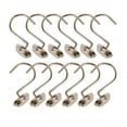 thumbnail image 3 of Utopia Alley Shower Hooks - Shower Curtain Rings for Bathroom - Rust Proof Shower Curtain Hooks for Shower Curtain or Liner - Set of 12, Brushed Nickel, 3 of 10