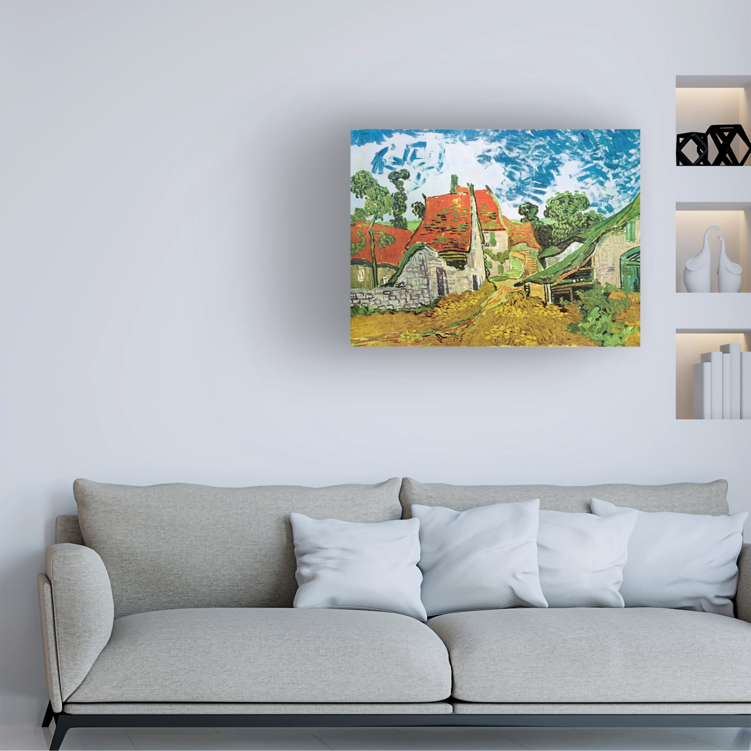 Trademark Fine Art Vincent Van Gogh The Yellow House Canvas Wall Art - 35x47