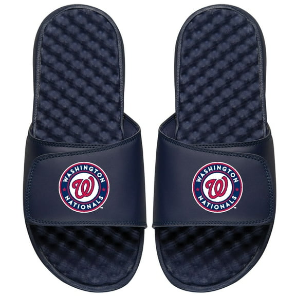 Men's ISlide Navy Washington Nationals Primary Logo Slide Sandals